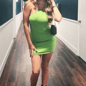 Green Zara mini dress